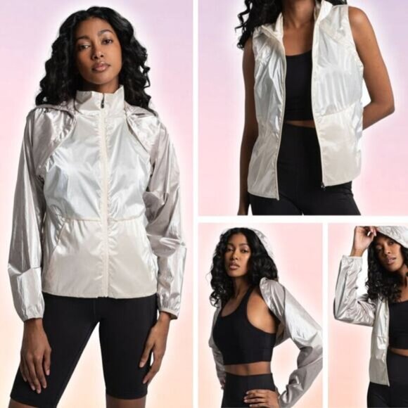 Lole Jackets & Blazers - NWT LOLE Sprint Jacket Sz XS Two Tone Gardenia